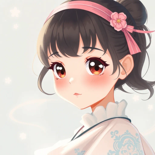 innocent young maiden, charming elegance, ethereal glow, inspired by Yoshitaka Amano, whimsical fantasy, serene ambiance, soft pastel hues, delicate brushwork, intricate lace textures, dreamlike scene, luminous lighting, gentle perspective, emotional warmth, magical atmosphere, fairy tale influences, graceful pose, art nouveau curves, enchanting forest backdrop, mythical creatures, serene expression