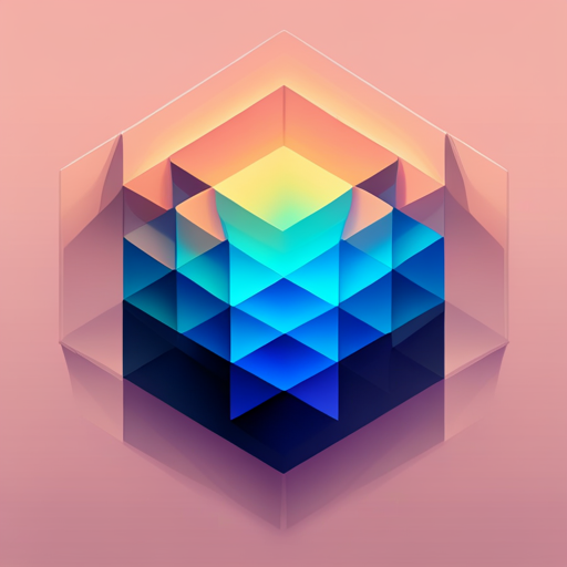 3D vector graphics, geometric shapes, low poly, generative art, exploration, abstract shapes, vibrant colors