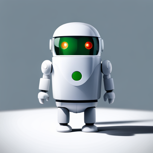 cute, robot, low-poly, rubber, white background, front-facing view