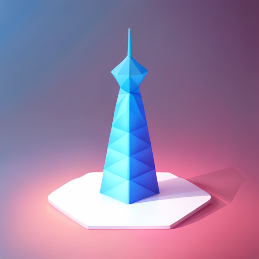 minimalist, geometric, antenna, technology, icon, low-poly, texture