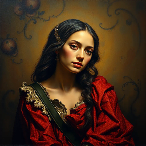 hyper-realism, detailed textures, chiaroscuro lighting, vibrant colors, Rembrandt influence, meticulous detail, natural light, atmospheric depth, emotional resonance, lifelike depiction, intricate composition, smooth gradients, realistic textures, expressive portraits, soft focus, dimensional accuracy, dynamic range, capturing essence, high detail, refined realism