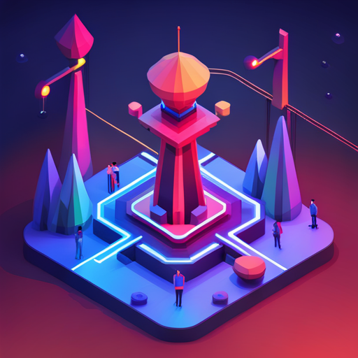 geometric shapes, antenna tower, retro-futuristic, minimalist, low poly, wireframe, isometric, satellite, communication technology, signal strength, digital, sci-fi, tiny, triangular, 3D model, icon