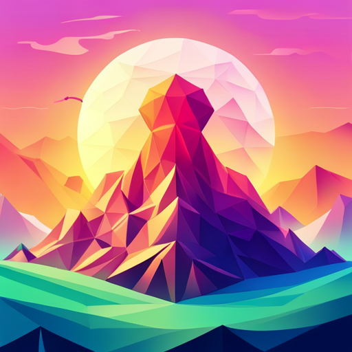 low-polygon, geometric, vector, ai, signal, noise, app icon, dribbble low-poly