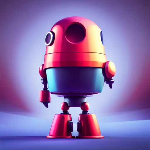 adorable, miniature, mechanical, android, low-poly, geometric, rubber, front-facing view