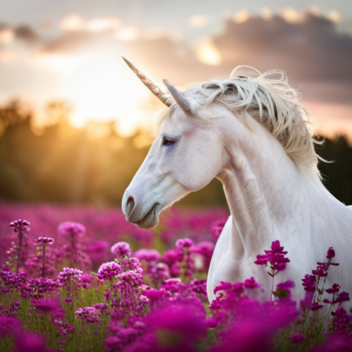 unicorn, flower, mythical creature, magical, enchanting, whimsical, vibrant colors, dreamlike, ethereal, fantasy world, fairy tale, majestic, horn, mane, graceful, mystical, surreal, mythical beast