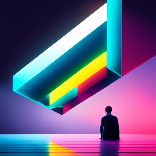 Energetic geometry, vibrant colors, precise composition, technological textures, futuristic perspective, minimalism, sleek materials, modernism, neon lights, bold shapes, digital art, crisp details, cutting-edge technology, metallic sheen, cyber culture, cyberpunk symbology, polished framing