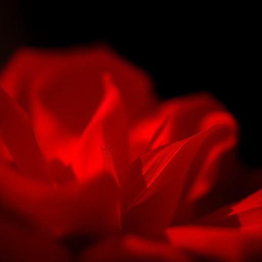 close-up, macro, petals, vibrant red, romantic, nature, detail, contrast, soft focus, bokeh, beauty, elegance