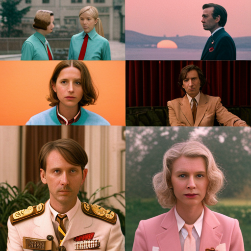 Wes Anderson, movie director, Her, artificial intelligence, love story, futuristic, retro aesthetics, pastel colors, symmetry, overhead shots, quirky characters, vintage technology, melancholy, whimsy