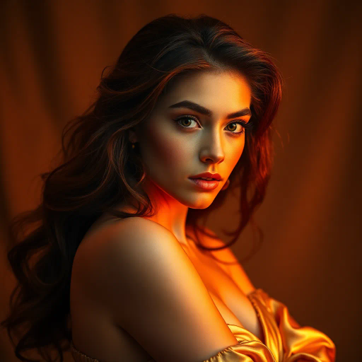 vibrant youth, alluring curves, radiant beauty, opulence, ethereal glow, contemporary allure, delicate elegance, Renaissance influence, chiaroscuro contrast, warm sunset hues, feminine grace, luxurious silk texture, enchanting gaze, sensuality, bold composition, modern aesthetic, beauty idealism, dynamic poses, Baroque opulence, mystical charm, captivating presence, intimate portrait, high detail, artistic celebration, confident expression, sensual movement, Leonardo da Vinci aesthetics, Caravaggio lighting, Rococo elegance, surreal glow, ethereal textures, modern elegance, intricate patterns, seductive charisma, timeless grace, glowing skin tones, striking contrasts, fluid motion