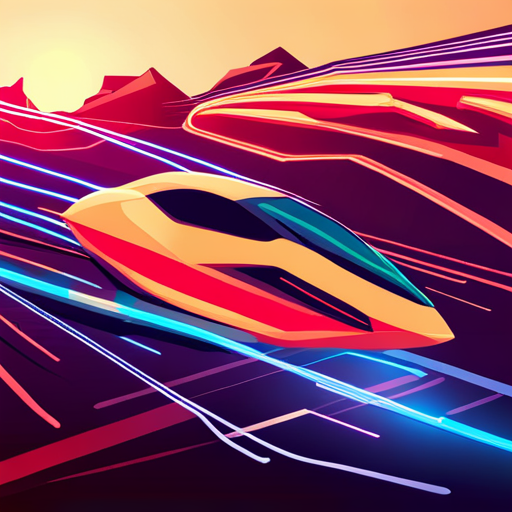 flying car, futuristic, vector, speed, motion, sleek design, high-tech, sci-fi, futuristic city, neon lights, reflection, aerodynamic, metallic finish