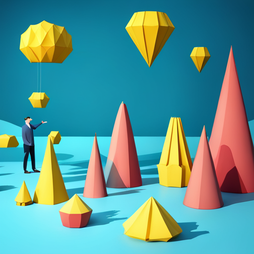 3D modeling, geometric shapes, low-poly, bright colors, flat design, news, journalism, reporting, breaking news, headlines, information, graphics, digital, technology, communication, modern