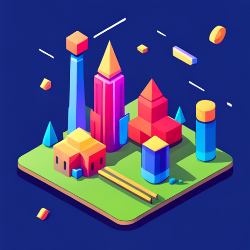 isometric perspective, plastic materials, robot art, digital medium, pop art, geometric shapes, scale, app mascot, vibrant colors