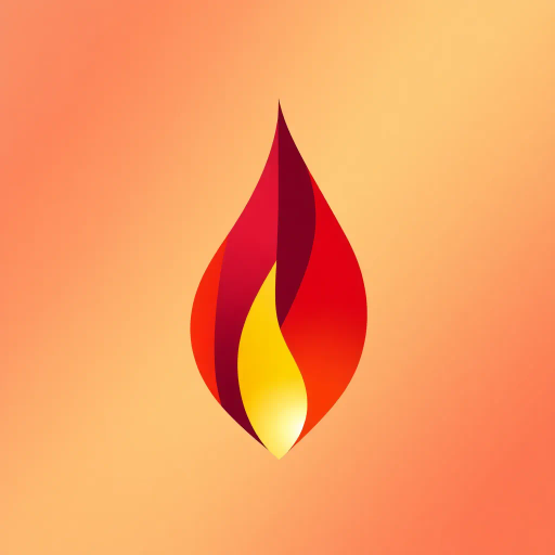 minimalistic, geometric shapes, vibrant colors, soft gradients, angular design, polygonal abstraction, abstract flame, warm palette, glowing effect, simplified forms, modern aesthetic, flat shading, contrasting hues, visual balance, dynamic composition, contemporary art, clean lines, symbolic warmth, ethereal glow, luminous intensity, stylized representation, Kandinsky influences, Bauhaus geometry, radiant ambiance, light interplay, serene energy, artistic refinement, crystalline textures, avant-garde fusion