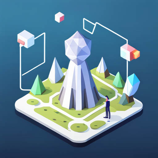 low-poly, news, AI, signal, app icon, geometric shapes, technology, digital art