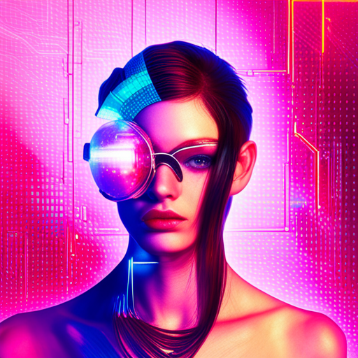 glitchy, neon, cyberpunk, futuristic, augmented reality, metallic accents, edgy