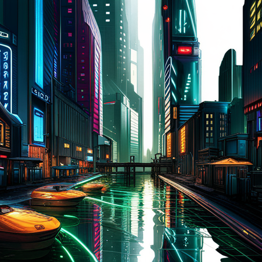 futuristic, sci-fi, city, nature, cyberpunk, dystopian, urban, technology, skyscrapers, neon lights, digital art, pollution, advanced, civilization, organic, integration, artificial intelligence, dark alleys, nature reclamation, post-apocalyptic, contrast, vibrant colors, futuristic vehicles, illuminated signs, high-rise buildings, futuristic flora, neon cityscape