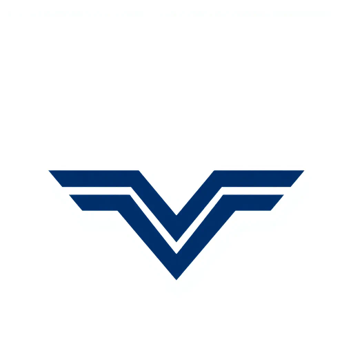 abstract M lettermark, geometric precision, two thick diagonal lines, sharp V convergence, bold solid indigo, minimal modern logo, geometric shapes, Bauhaus influence, dynamic symmetry, clean lines, minimalism, stark contrast, white background, conceptual simplicity, contemporary aesthetics, high-impact clarity