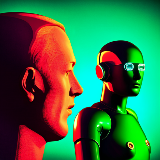 1970's, sci-fi, robot, portrait, studio light, emerald colored background, retro-futuristic, vintage, metallic, futuristic technology, human-like, mechanical, science fiction, artificial intelligence, sci-fi movie poster, cybernetics, neon lighting, nostalgia, analog aesthetic