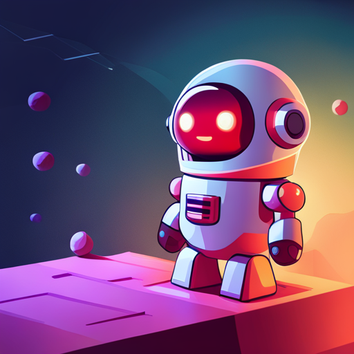 cute bot, geometric shapes, vectors, low-poly, isometric perspective, primary colors, cubic forms, minimalism, animation, 3D modeling, digital medium, playful mood