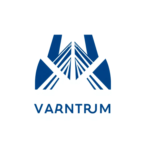 geometric design, lettermark logo, abstract composition, bold parallel strokes, V-shaped bridges, hierarchy levels, indigo blue, minimalistic vector art, flat design, clean lines, stark contrast, modern typography, precise angles, architectural influence, symmetry, spatial arrangement, contemporary aesthetics, visual hierarchy, white negative space, simplicity, structural balance