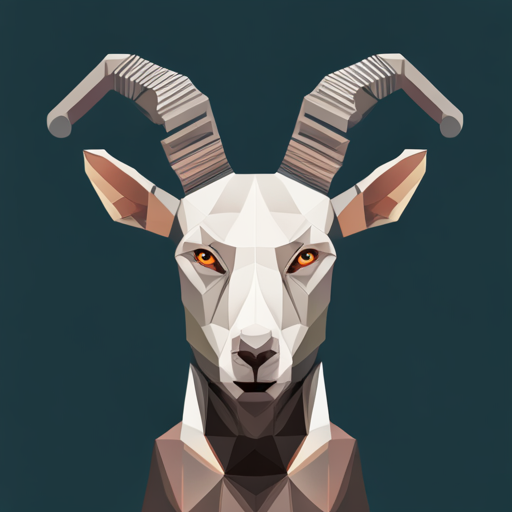 abstract, vectors, geometric shapes, low-poly, small, goat, antlers, robots, technology, future, surrealism