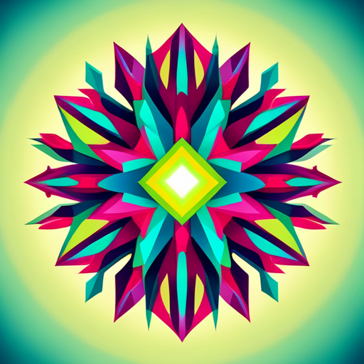 geometric shapes, neon colors, retro-futurism, vector graphics, abstract forms