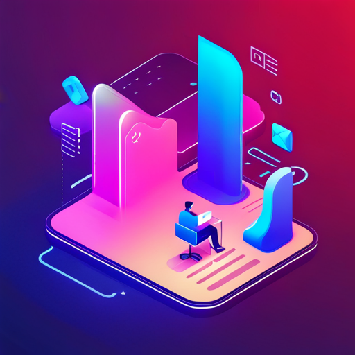 sleek shapes, efficient user flow, sophisticated animations, playful iconography, bold typography, vibrant colors, futuristic UI elements, glowing effects, gradient backgrounds, modern technology