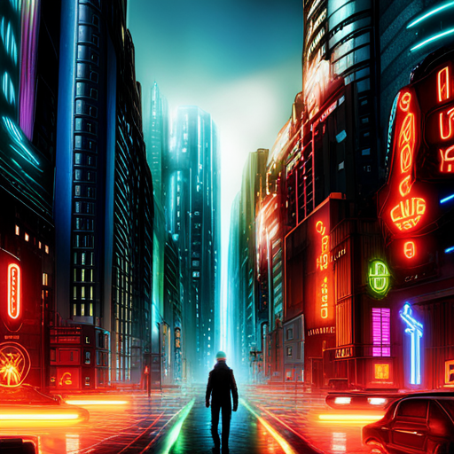 futuristic, sci-fi, city, nature, good vs. evil, victory, cyberpunk, neon lights, dystopian, skyscrapers, advanced technology, lush greenery, contrast, rebellion, victory, utopian vs. dystopian, light vs. dark, vibrant colors, organic vs. synthetic, futuristic landscape, heroes, triumph, high-tech, cybernetic enhancements, power struggle, environmentalism, industrialization, harmony, balance, hope, futuristic architecture, artificial intelligence, resistance movement, glowing neon signs, urban jungle