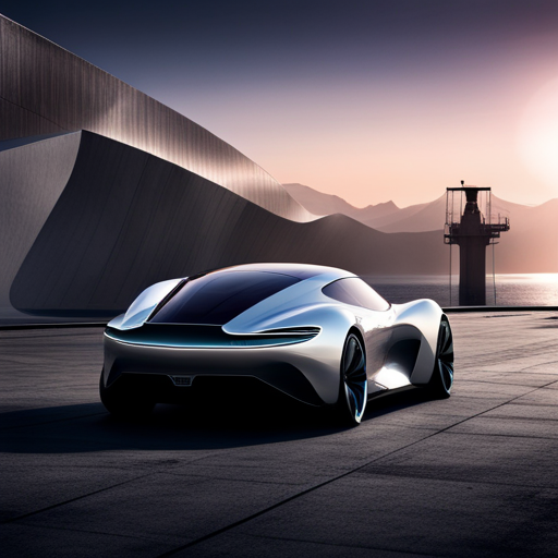 futuristic, sleek, aerodynamic, electric, AI-controlled, asymmetrical, carbon-fiber, holographic, neon-lit, levitating, dynamic, chrome-plated, jet-inspired, transparent, modular, fast, high-tech, sci-fi, advanced propulsion, metallic, speed, luxury, cutting-edge design, ergonomics, environmental impact, self-flying, autonomous, minimalist, sustainable materials, plasma propulsion, holographic controls