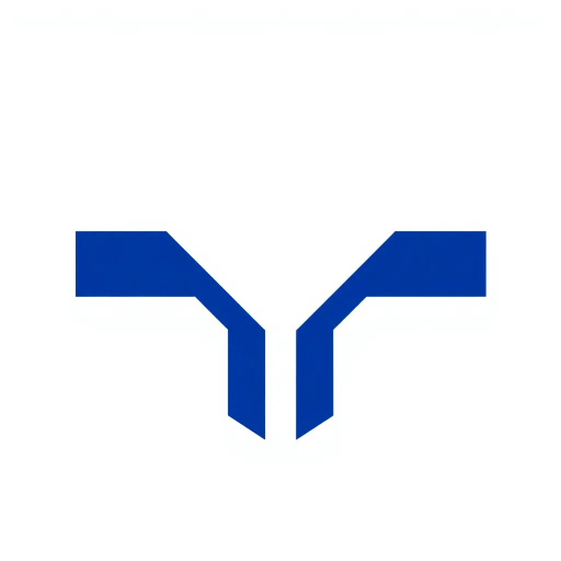 ultra minimalism, bold geometric design, clean lines, solid indigo color, #3D63DD, pure abstract letterform, modern vector aesthetics, white void background, symmetry, simplicity, mid-century modern influences, structural clarity, spatial balance, elegant composition, artistic reduction, iconic branding, visual harmony, shape exploration, vivid indigo contrast, negative space utilization, M letterform essence