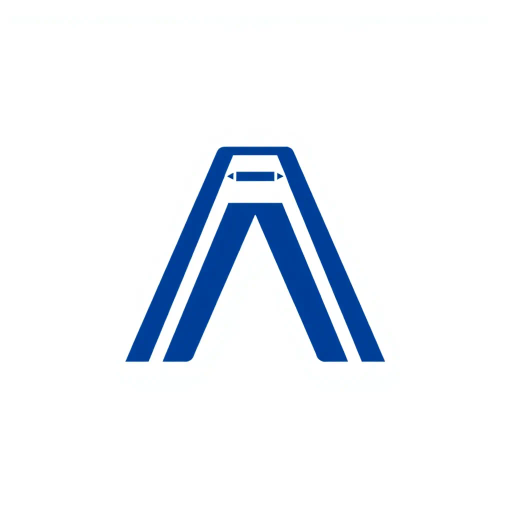 bold letter M, parallel strokes, tapering structure, upward hierarchy, indigo blue, geometric precision, vector design, minimalist aesthetic, structural elegance, balance and symmetry, clean composition, white background, modernist influences, Bauhaus geometry, minimal lines, disciplined form, artistic clarity, abstract expression, Kandinsky inspiration, harmonious contrast, flat color fields, innovative typographic elements, Swiss design principles, mid-century modern vibes