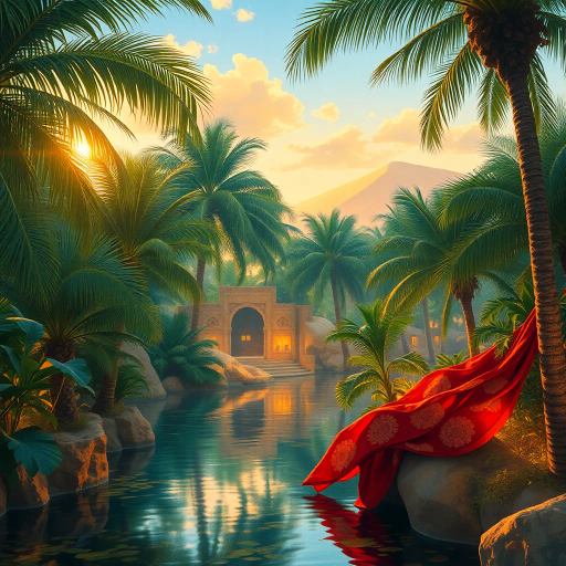 Arabian beauty, vibrant colors, flowing garments, intricate designs, warm lighting, exotic elegance, Henri Matisse influences, rich textures, cultural fusion, contemporary elements, radiant atmosphere, captivating gaze, dynamic movement, ornate patterns, harmonious balance, desert essence, vibrant allure, ethereal quality, sophisticated charm