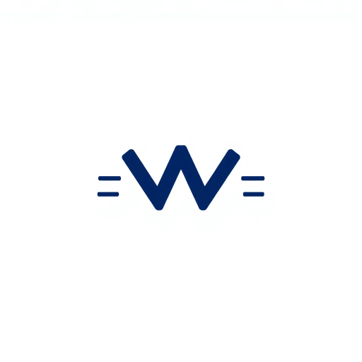 bold M logo mark, solid geometric letter, structured layers, subtle thin horizontal connector lines, indigo on white, modern minimal SaaS branding, flat vector, modernist simplicity, Bauhaus influence, clean design, minimalist aesthetics, structured composition, primary color palette, geometric precision, visual balance, negative space utilization, corporate identity, digital branding, contemporary design language, clarity in form