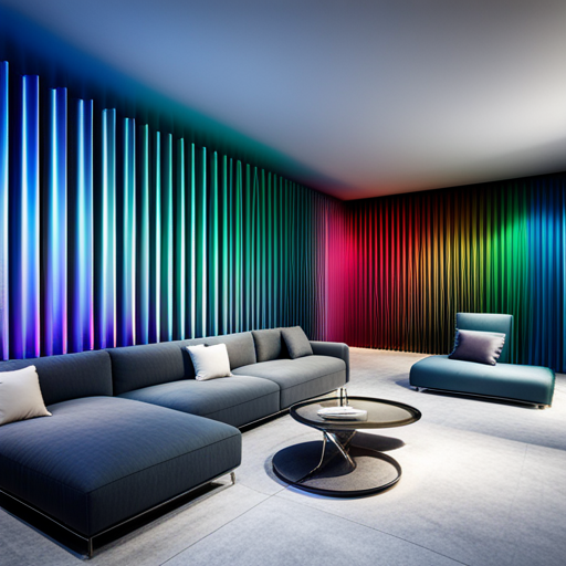 Futuristic, minimalistic, monochromatic palette, metallic textures, iridescence, expert craftsmanship, RGB color scheme, innovation, contemporary aesthetics