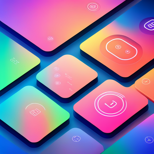 futuristic UI elements, smooth animations, bold typography, minimalistic design, grid layout, vibrant colors, glowing effects, sophisticated interactions, playful icons, sleek shapes, gradient backgrounds, modern technology, efficient user flow