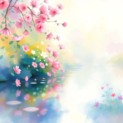 ethereal watercolors, Claude Monet, impressionism, soft pastels, fluid movement, dreamy haze, nature's serenity, garden landscapes, reflections in water, painterly brushstrokes, tranquil ambiance, translucent layers, diffused light, organic forms, vibrant blooms, delicate washes, plein air essence, contemplative mood, harmonious color palette, luminous glow, natural luminosity, artistic expression, timeless beauty, poetic atmosphere, seamless blend, surreal tranquility, rich textures, subtle contrasts, elegant balance, immersive experience, visual poetry