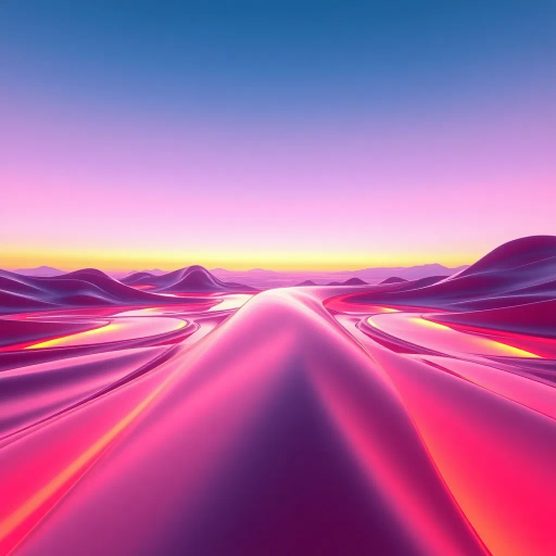 futuristic, vibrant colors, glossy surfaces, sleek design, airbrushed textures, bold geometric shapes, dynamic movement, clean lines, technological aesthetics, minimalistic approach, bright neon lighting, aerodynamic forms, contemporary style, spatial fluidity, vivid contrasts, high-gloss finish, Ulrich Schnauss influences, modern elegance, vibrant and smooth transitions, futuristic ambiance