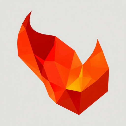 minimalistic, geometric shapes, vibrant colors, abstract flame, polygonal, warm palette, glowing effect, simplified forms, modern aesthetic, dynamic composition, contrasting hues, stylized representation, angular design, contemporary art, symbolic warmth, ethereal glow, luminous intensity, sharp edges, vibrant oranges and reds, artistic illusion, visual balance, dynamic motion, elemental symbolism, fiery essence, spatial depth, digital rendering, atmospheric lighting, clean lines, simplified forms, fiery intensity, modern ambient light, abstract warmth, spatial harmony, emotive energy