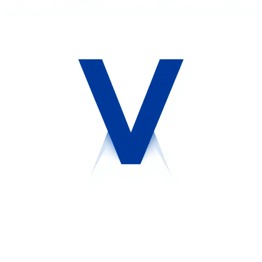 minimal M logo, perspective convergence, depth, hierarchy, solid indigo blue, geometric, modern tech design, flat vector, white background, Bauhaus influences, clean lines, symmetry, contemporary aesthetics, spatial innovation, futurism, precision, abstraction, innovative branding, structural elegance