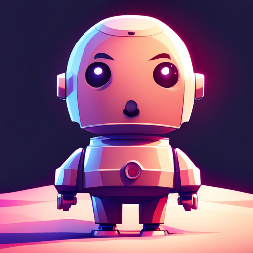 adorable, robotics, mechanical, minimalism, toy-like, geometric shapes, synthetic material, plastic, primary colors, cubism, futuristic, small-scale, animation, cartoonish, 3-D model, front-facing view