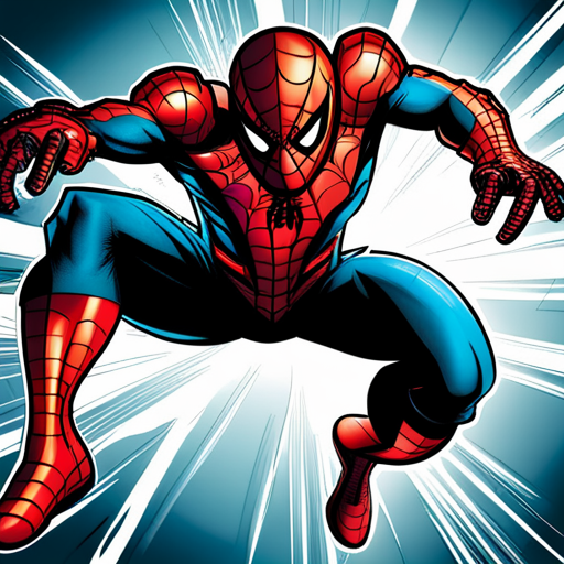 ghostspider, spiderman, superhero, action, Marvel Comics, dynamic, vibrant colors, web-slinging, iconic, New York City, Peter Parker, Gwen Stacy, costume, arachnid, wall-crawling, crime-fighting, urban, adventure, justice, teamwork, famous, Marvel Cinematic Universe, heroic, thrilling, fast-paced, exciting