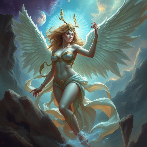 abstract expressionism, vivid colors, soft textures, mysterious, surrealism, emotive, geometric shapes, chiaroscuro lighting, bold lines, dynamic composition, enigmatic symbolism, contemporary influences, dreamlike, fluid movement, expansive space, sensual undertones, layered interpretation, modern female portrait