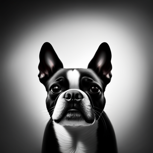 canine, pet, portrait, dog, animal, boston terrier, black and white, close-up, expressive, playful