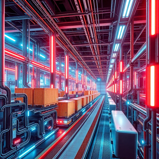 futuristic transportation, logistics network, high-tech infrastructure, Jean-Michel Basquiat influence, cybernetic design, digital era, dynamic movement, vibrant neon colors, intricate detail, complex layering, network nodes, geometric structures, urban sprawl, technological advancement, interconnected routes, bustling energy, efficient systems, abstract composition, data flows, modernity, cyberpunk aesthetic, global connections, expanded scale, intricate textures, digital innovation, strategic planning