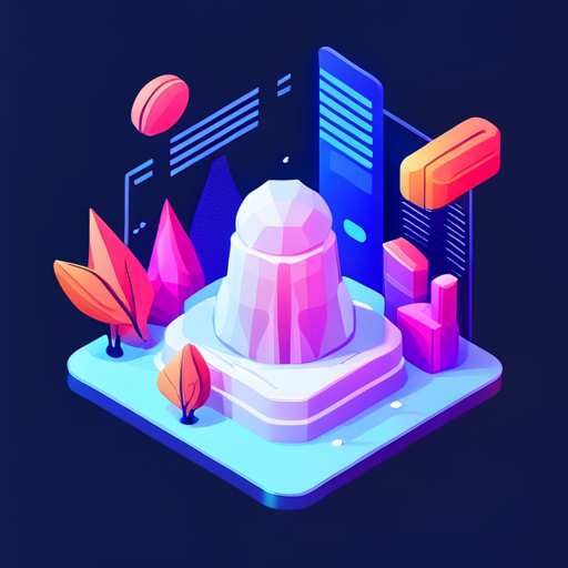 Low-poly, news, AI, signal, app icon, geometric shapes, technology, digital art