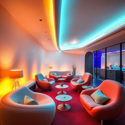 futuristic, avant-garde, sleek lines, Scandinavian design, Bauhaus influences, warm lighting, minimalist elegance, bold textures, vibrant colors, handcrafted aesthetic, mid-century modern, organic forms, ergonomic shapes, artistic sophistication, wooden materials, soft upholstery, delicate craftsmanship, vintage flair, contemporary style, immersive ambiance, high-end luxury, dynamic composition, nostalgic charm, artistic curation, harmonious balance, sculptural presence