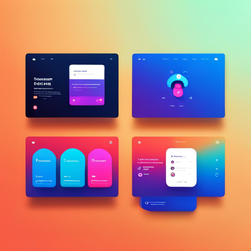 futuristic technology, smooth animations, clean lines, organized grid layout, playful icons, gradient backgrounds, efficient user flow, bold typography, vibrant colors, negative space, monochrome, sans-serif fonts