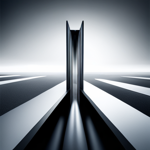 futuristic, high-tech, minimalist, geometric, abstract, monochromatic, branding, sleek, clean lines, symmetry, contrast, shades of gray, metallic, symmetry