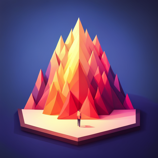 low poly, geometric shapes, fire emoji, icon design