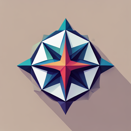 vector art, polygonal shape, compass, navigation, North Star, direction, minimalism, geometry, low-detail, simplicity